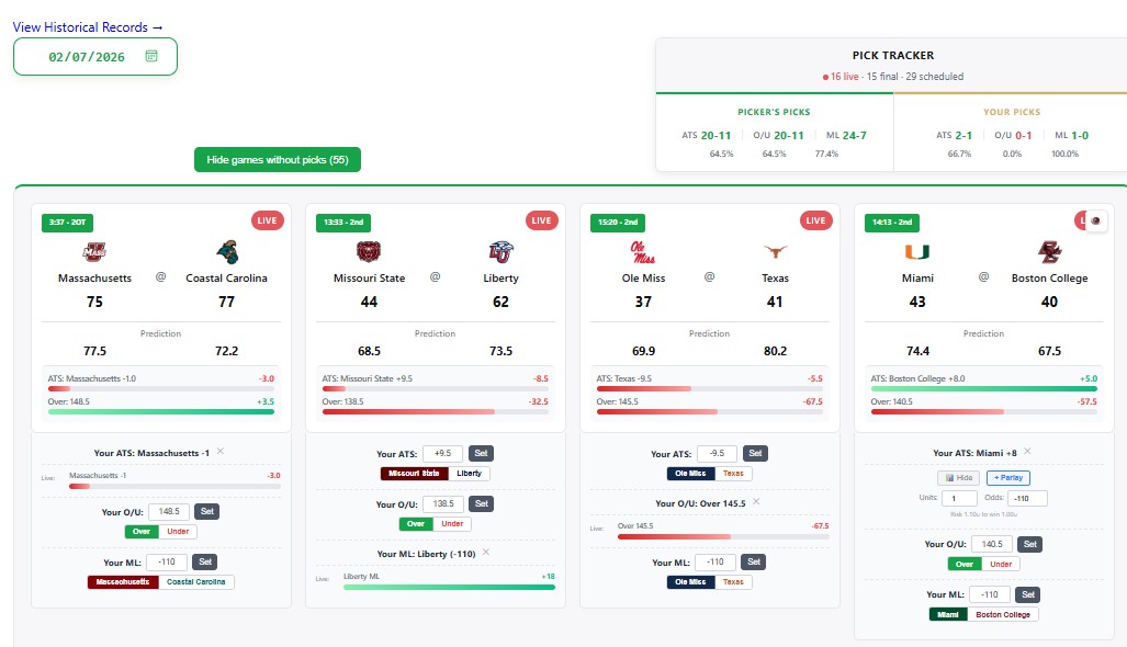 Live Game Dashboard